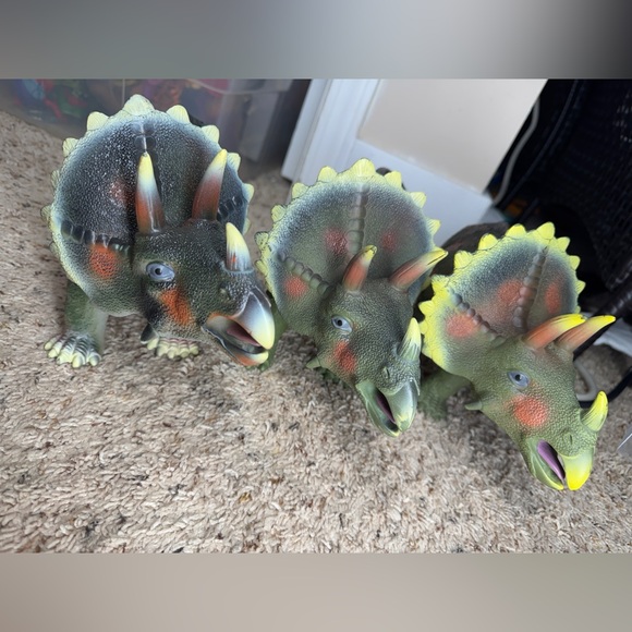 Triceratops Toys R Us Figure Large Dinosaur 16.5” Rubber/soft PVC figure. - Picture 10 of 11
